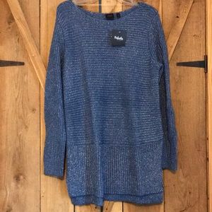 Silver speckled blue sweater
